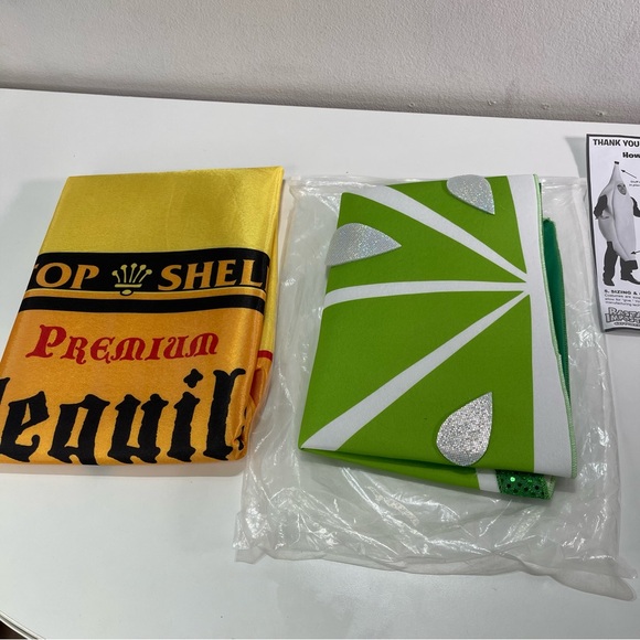 Rasta Imposta Costume Tequila Bottle & Lime Slice Couple Cosplay Party One Size - Picture 2 of 10